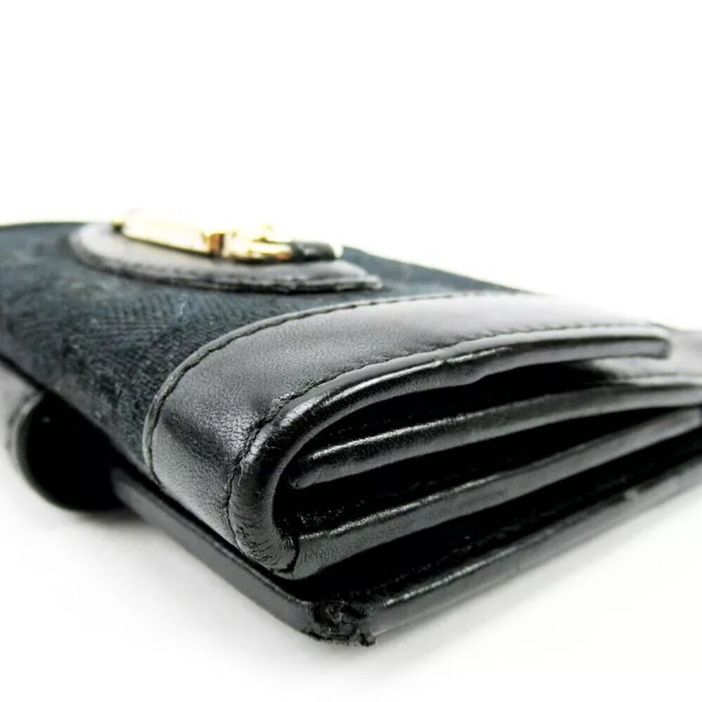 Gucci Double Sidedwallet Ggpattern Canvas Leather… - image 4